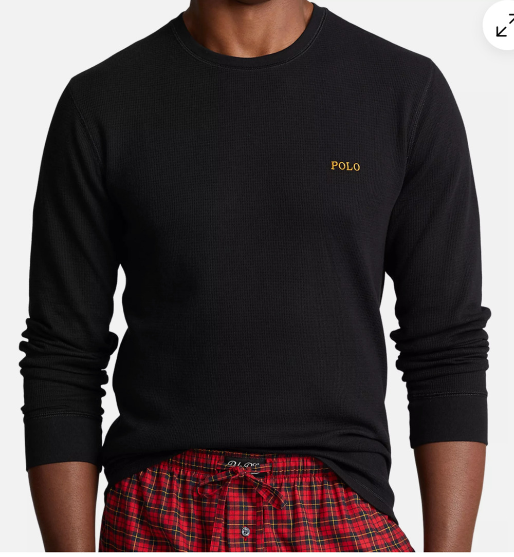 Polo Ralph Lauren Men’s 2X Waffle Knit Long Sleeve Crew Shirt Minimalist New